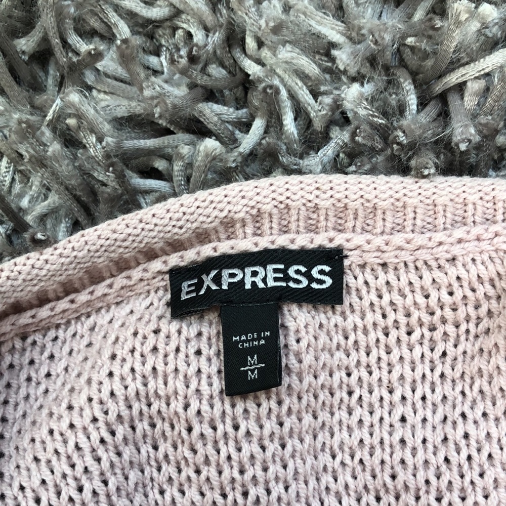 Express dusty pink sweater w/ cutout arms - Picture 7 of 9